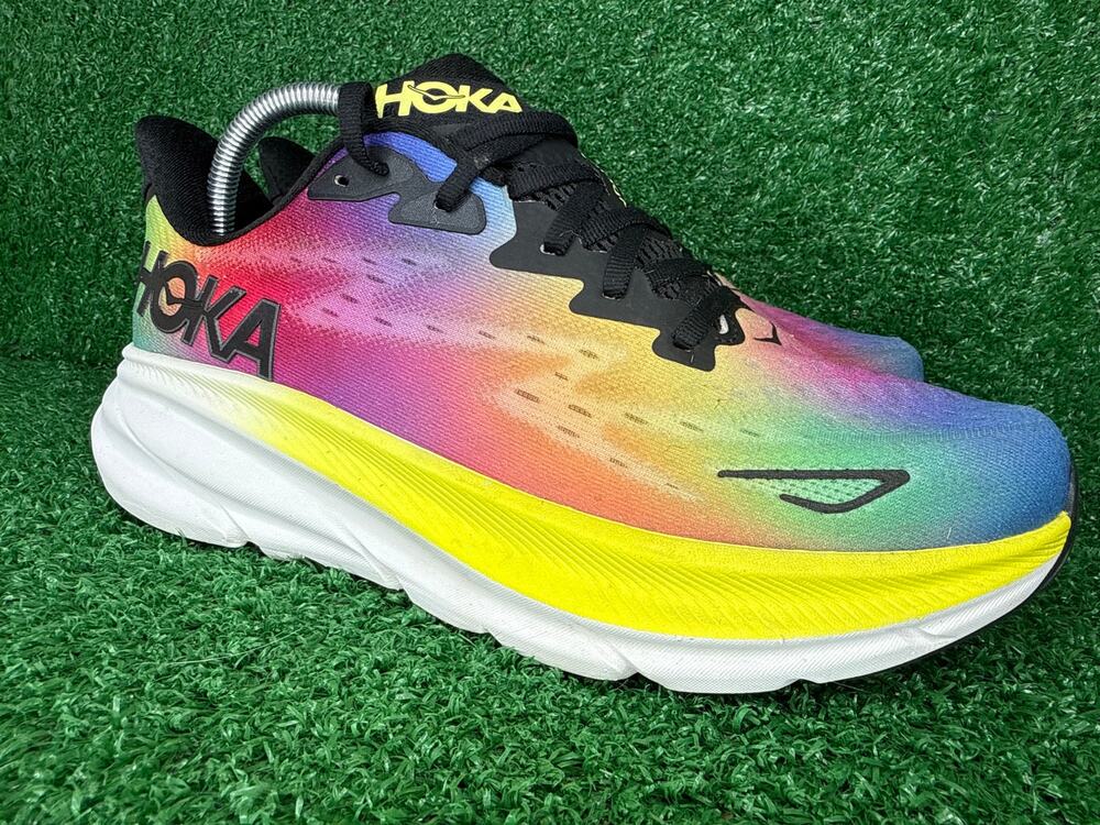Hoka One One Clifton 9 Women's Size 10 Rainbow Multicolor Running Shoes 1127896